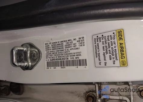 2009 Honda Cr-V Lx z USA, uszkodzony, nr VIN 5J6RE48349L052736